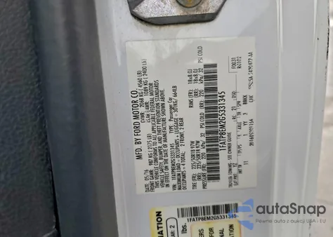 2016 Ford Mustang из США, поврежденный, VIN 1FATP8EM2G5331345